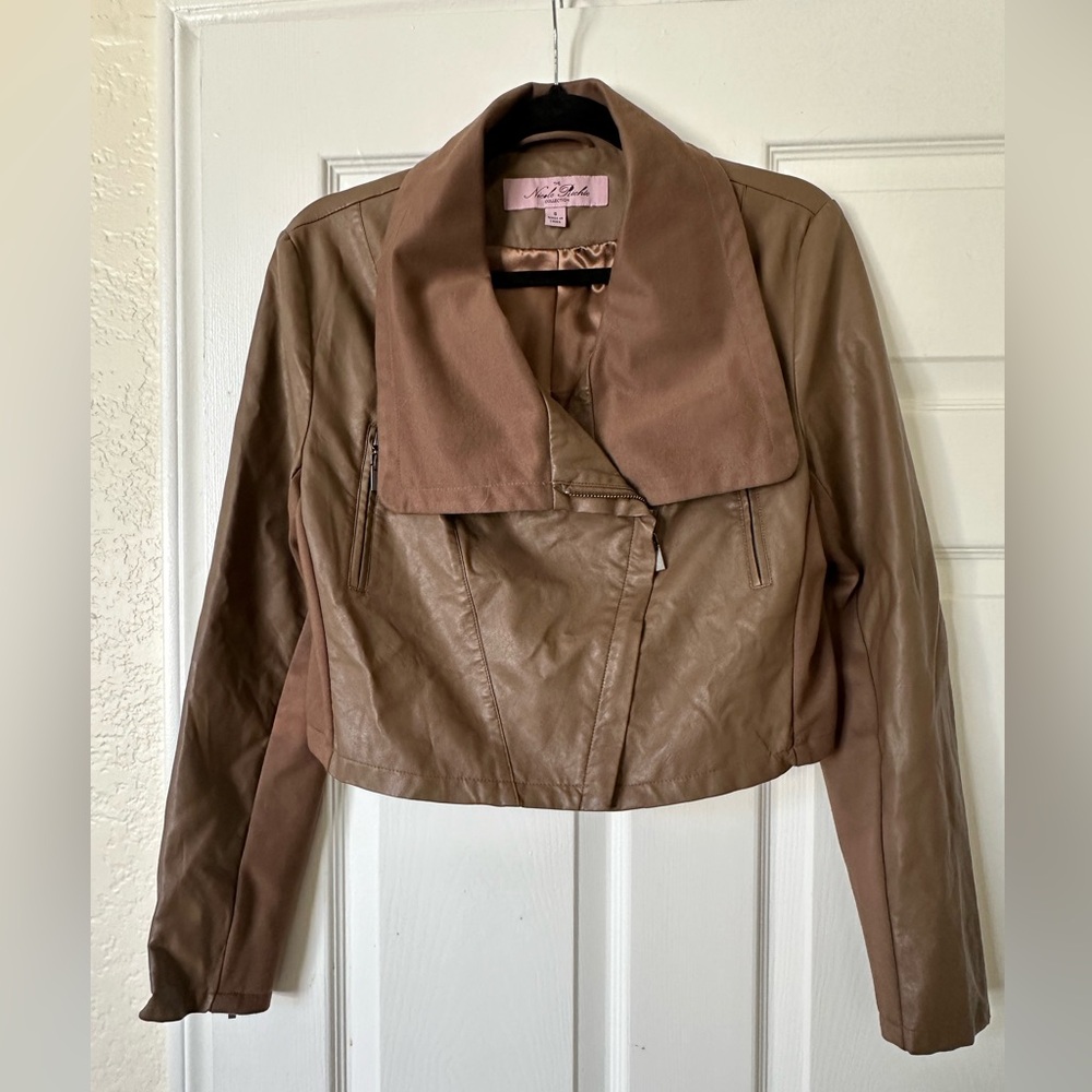 Nicole Richie Collection Tan Leather Jacket